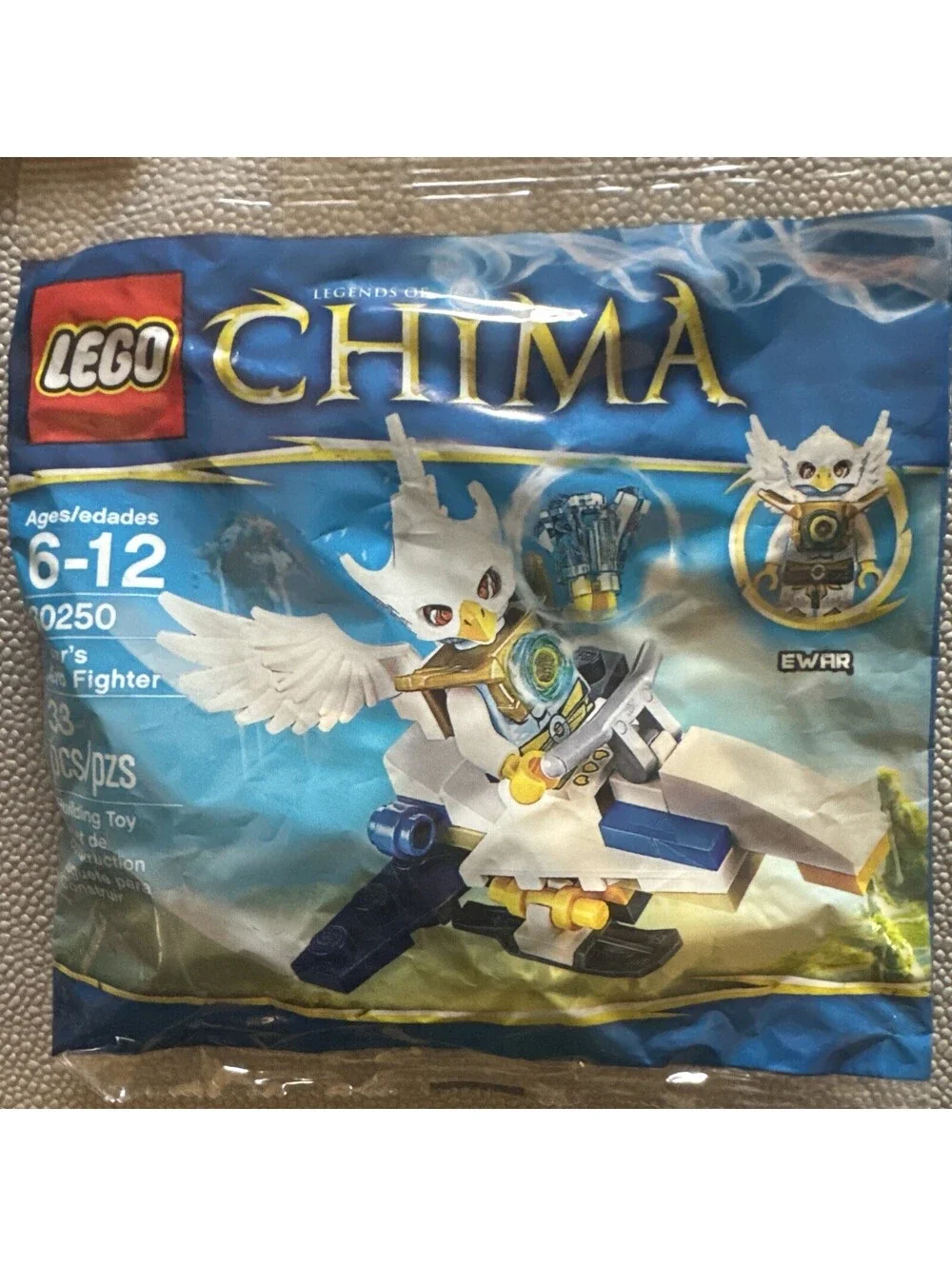 LEGO LEGENDS OF CHIMA: Ewar's Acro Fighter (30250) Retired 33pc Set Ewar Minifig